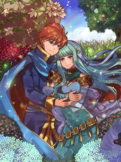 eliwood and ninian|fire emblem ninian art.